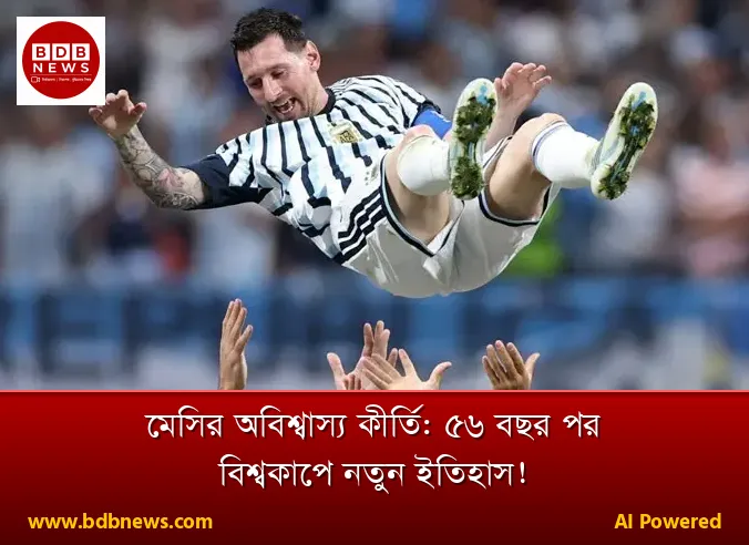 মেসির অবিশ্বাস্য কীর্তি: ৫৬ বছর পর বিশ্বকাপে নতুন ইতিহাস!