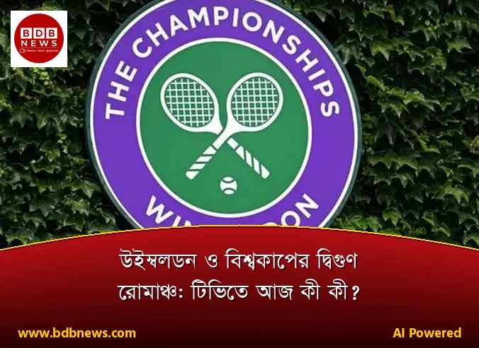 উইম্বলডন ও বিশ্বকাপের দ্বিগুণ রোমাঞ্চ: টিভিতে আজ কী কী?